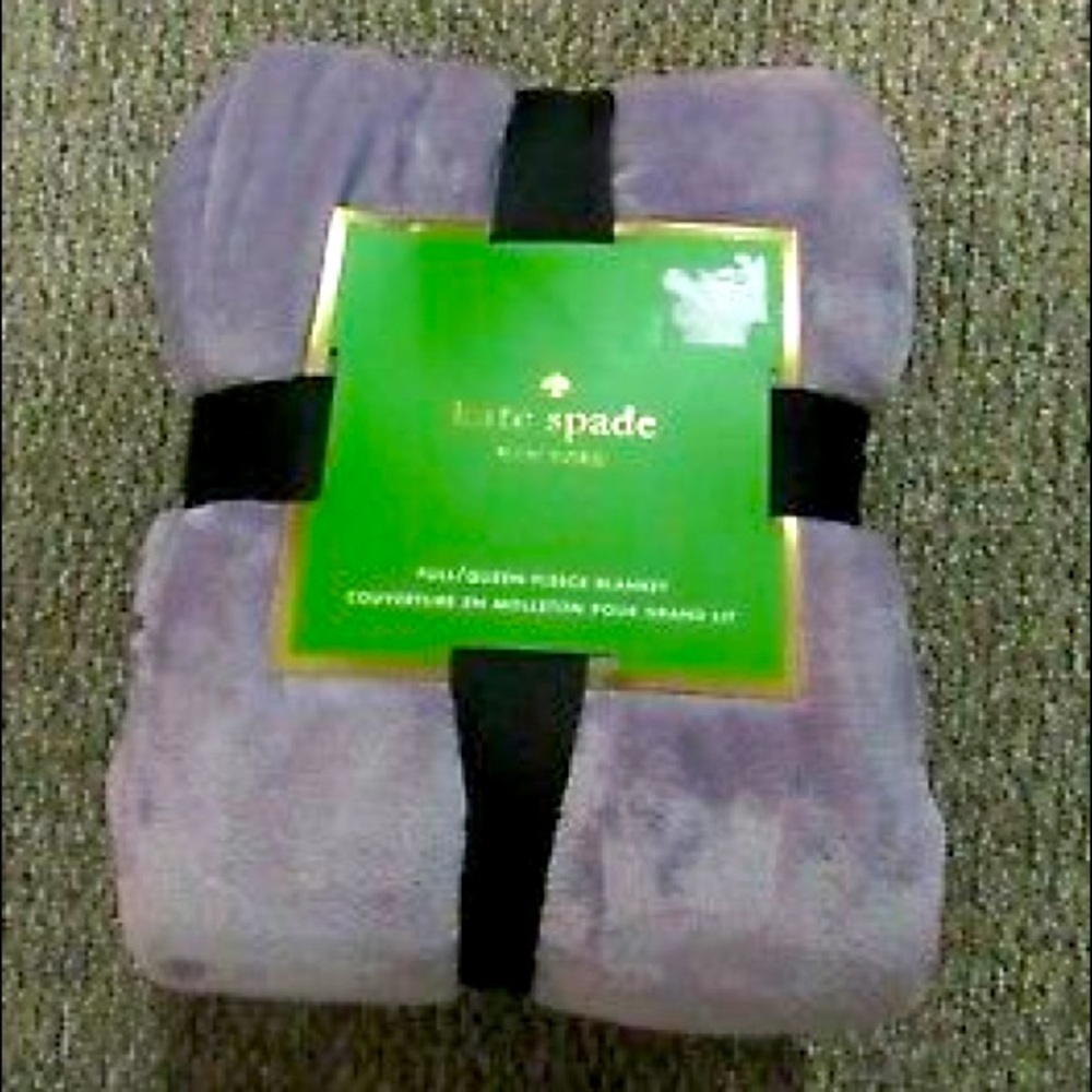 Kate Spade Full Queen Soft Blanket Lavender Lilac